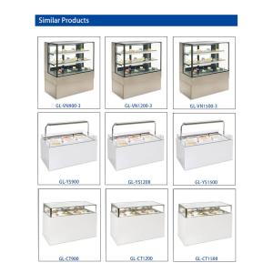 1050W Italian Industrial Refrigeration Equipment 18pcs Marble Base Showcase -16