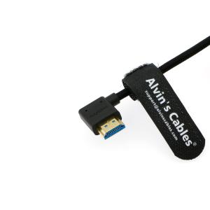 8K 2.1 HDMI High Speed Braided Coiled Cable Left Angle To Left Angle For Atomos