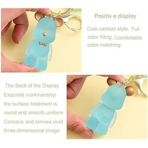 Cartoon Bear Keychain Cute Crystal Keychain Suitable for Car Keys Bag Ornaments