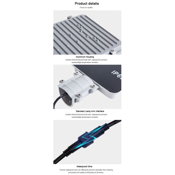 Super Bright Aluminum municipal Led Street Lighting Solar Powered SMD3030