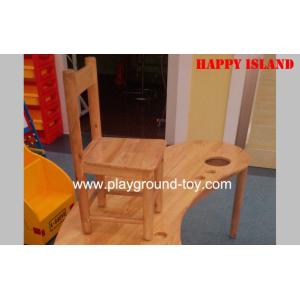 Hardwood Kindergarten Classroom Furniture , Solid Wooden Childrens Chairs
