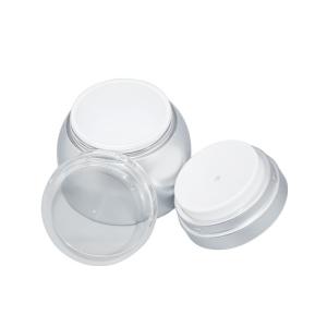 30ml 50ml Matte Silver Airless Cream Jar Cosmetic Containers