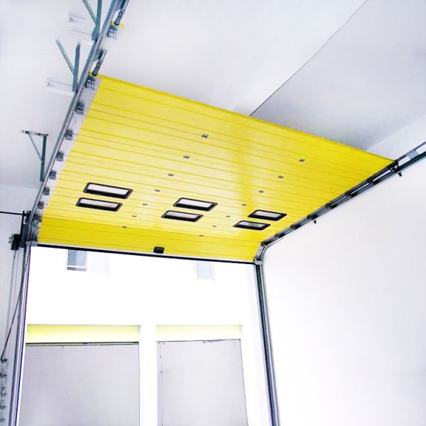 Galvanized Iron Insulated Sectional Door Height 500mm With Chain Hoist Anti Break