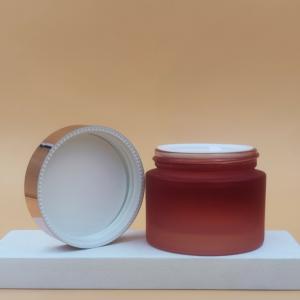 20g 30g 50g Blue Glass Cosmetic Cream Jars , Glass Jar Cosmetic Packaging Cream