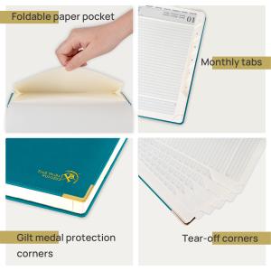 Pacific Green Executive Daily Planner 2023 , Customization A5 Daily Schedule