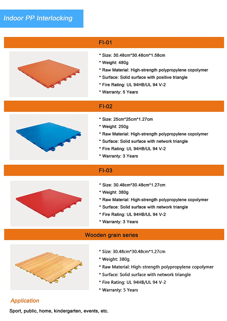 100% new material interlocking outdoor portable FIBA basketball court sports