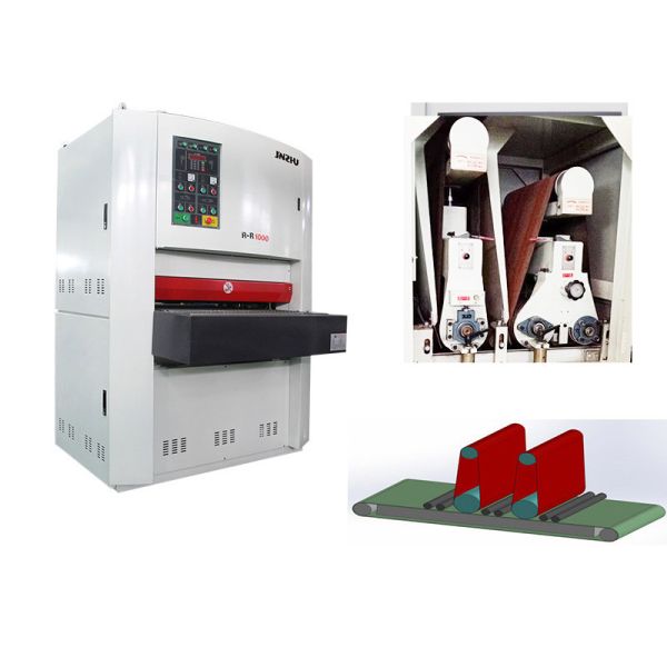 Buy Sand Belt Automatic Rr1000mm Wide Working Sheet Metal Sanding Deburring Machine Belt Polishing at wholesale prices