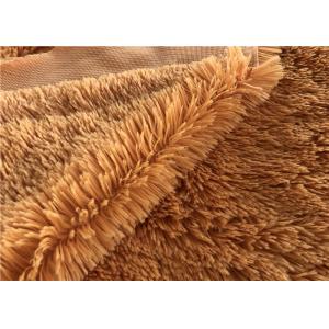 Plain Dyed 20mm Pile Polyester Tricot Knit Fabric 150CM*400GSM