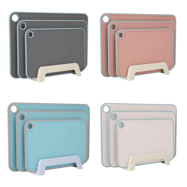 TPR Kitchen Chopping Board Set Colorful Cutting Boards for Cooking Tools and Utensils