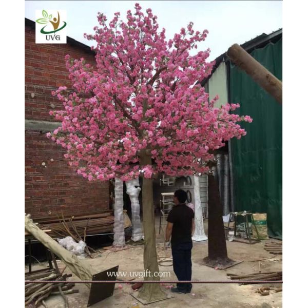 UVG wedding party favors fake cherry tree with silk cherry blossom flowers for church decorations CHR165