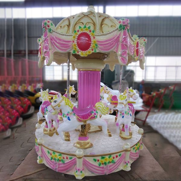 Low Height Carousel Horse Ride With Vehicle Mounted MP3 For Young Children