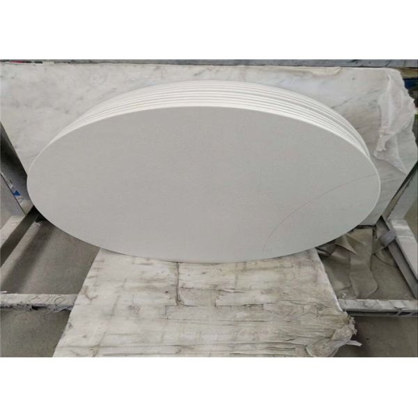 Buy Prefab Carrara White Marble Table Tops Smooth Surface Customized Thickness at wholesale prices
