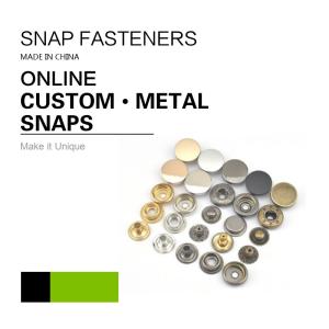 Quality 4 Parts Custom Metal Color Snaps For Fabric , Snap Buttons For Clothing for sale
