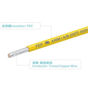 fep wires UL758 AWM1901 20AWG 600V/200C yellow for heater home appliance light