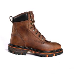 PU Sole Steel Toe Goodyear Safety Shoes Leather Fabric Upper Unisex Comfort Men