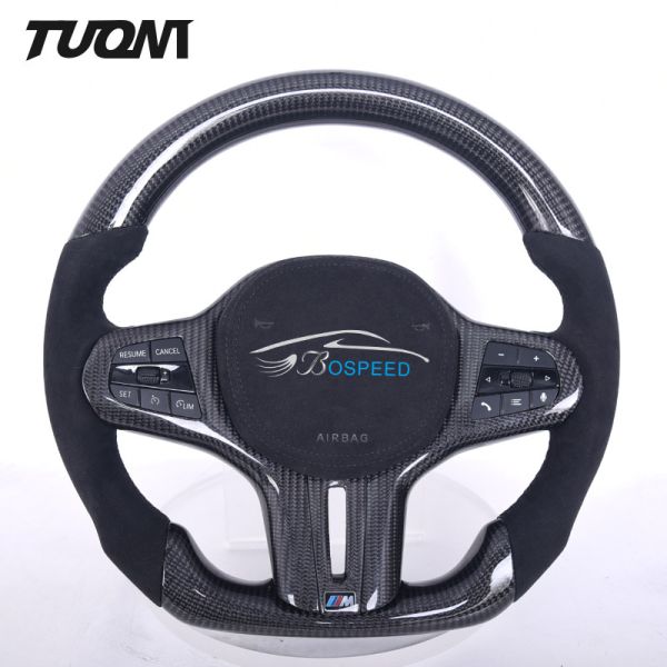 Genuine Alcantara Leather Carbon Fiber Steering Wheel For BMW G20 G28 G30