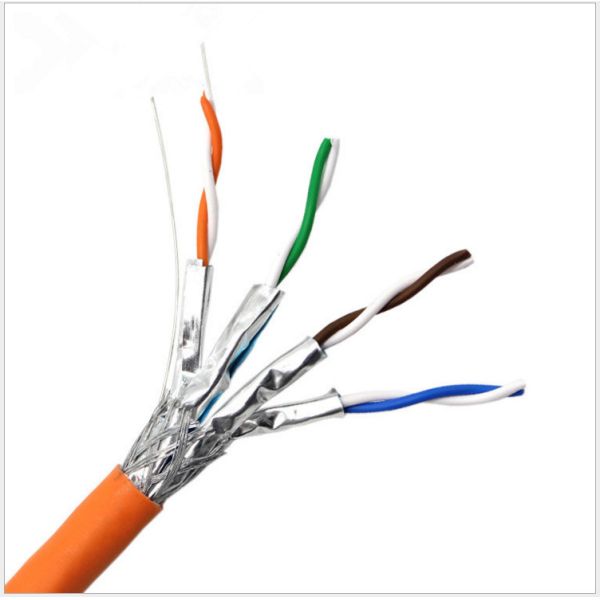 305m Shielded 23awg 0.58mm Bare Copper CAT7 LAN Cable , Cat 7 Network Cable
