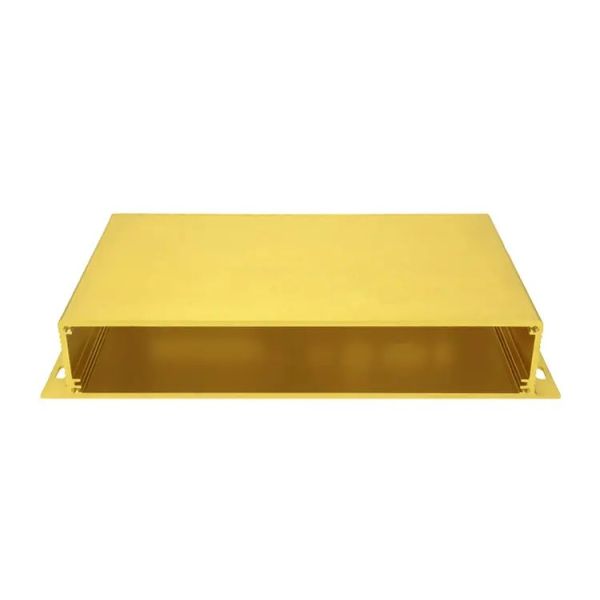 Custom Golden Extruded Aluminum Enclosures Metal Box Square For Electronic Housing