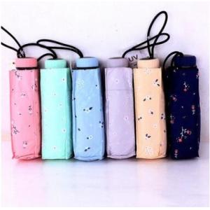 China Mini Flower Lightweight Sun Umbrella / Travel Umbrella Rubber Coating Handle on sale