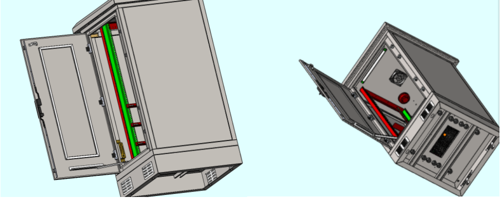 Galvanized Steel Material Outdoor Telecom Cabinet 24U Single Wall With Fan Cooling