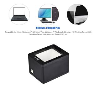 1D Qr Code Scanner Desktop Hands Free YHD-9800D Wired 2D Barcode Scanner