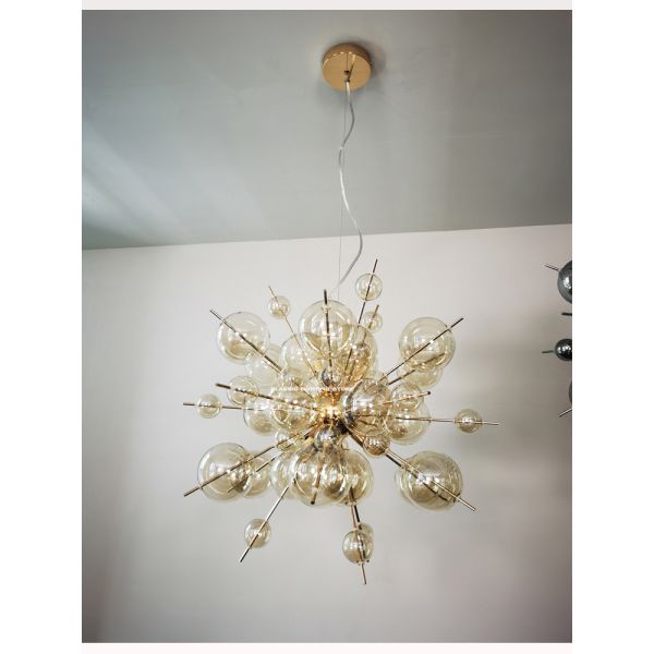 Nordic Led Home Decoration Chandelier Modern Sea Urchin Dandelion Glass Ball Pendant Lamp(WH-GP-180)