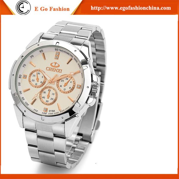 019A 3 Subdials Rose Gold Watch for Business Man Wholesale Fashion Casual