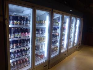 Quality Cold Storage Upright Glass Door Freezer With Self Contained Compressor for sale