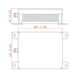 698-4200MHz 50W Low PIM N F Dummy Load With Interface