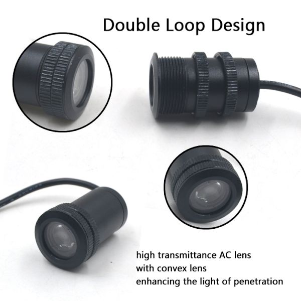 2Pcs Wireless Car Door Welcome Lights , 3W Projector Lights For Car Doors