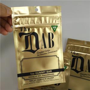 Smell Proof Stand Up Zipper Pouch Bags 3 Side Sealed Childproof 1OZ Gummy