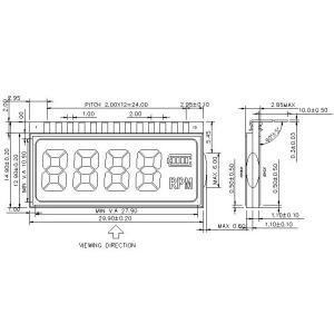 Rotating Speed Instrument VA LCD Display RoHS Segment Negative LCD Display