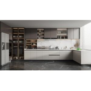 Shaker Stained Finished Cabinet Lacquer Painting Wall Hanging Kitchen Cabinets