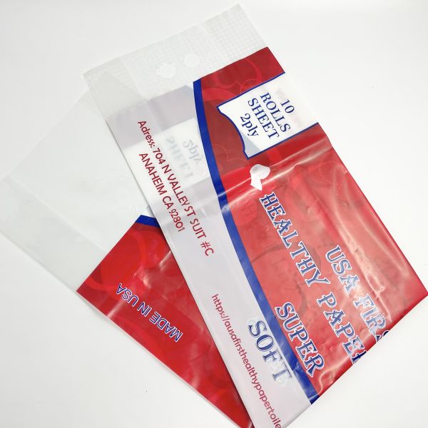 Buy Custom Printing With Handle Toilet Rolles Packaging Bags at wholesale prices