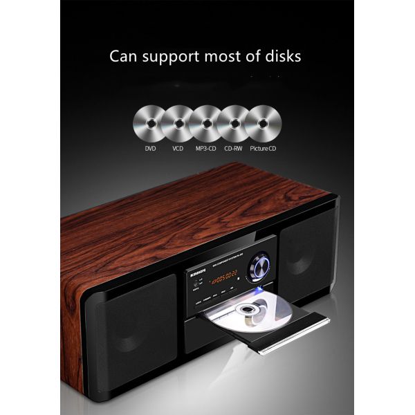 Compact 2-Channel Bookshelf Speaker with MP3 CD DVD Player and Remote