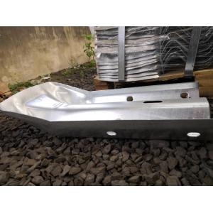 Strong Plasticity Highway Guardrail Systems , Portable Guardrail Fishtail End