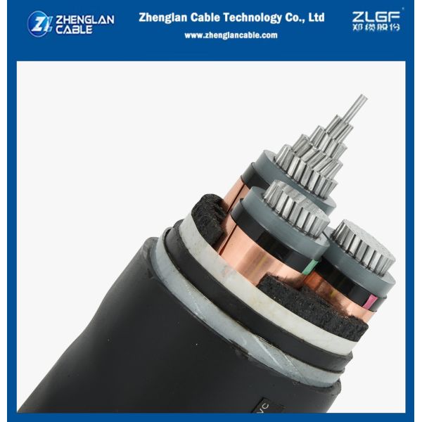 8.7/15kv 3 core medium voltage Power cable copper tape shield steel tape armored