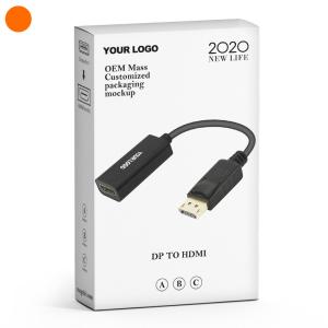 4K DisplayPort to HDMI Adapter Cable Gold Plated 25cm