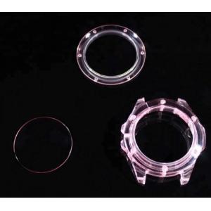 Red Single Sapphire Crystal Glass , Custom Sapphire Watch Crystal Transparent