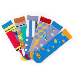 Quality Fashion Women Cotton Socks Novelty Jacquard Logo Casual Teen Tube Happy Dress Socks for sale