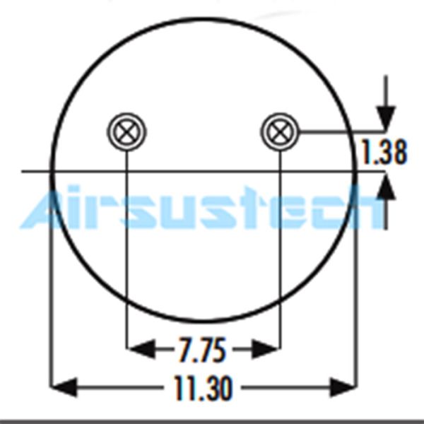 High Flexibility Goodyear Suspension Air Spring 3B14-457 Triple Convoluted Industrial Air Bags