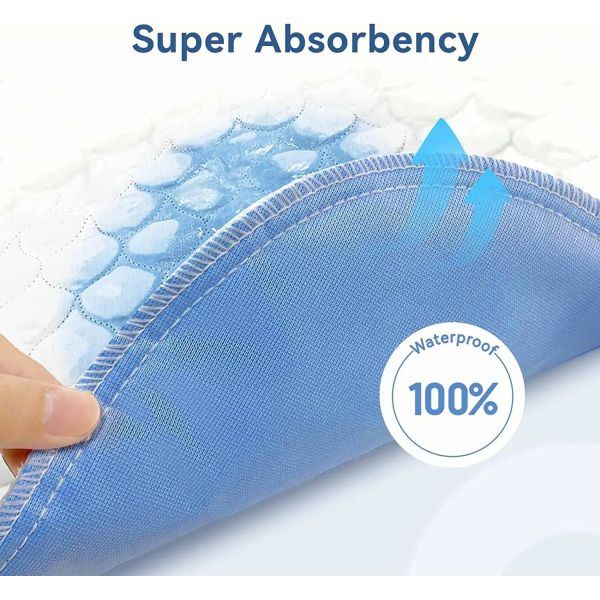 Reusable Incontinence Protection with Plain Woven Microfiber Washable Adult Bed Pad