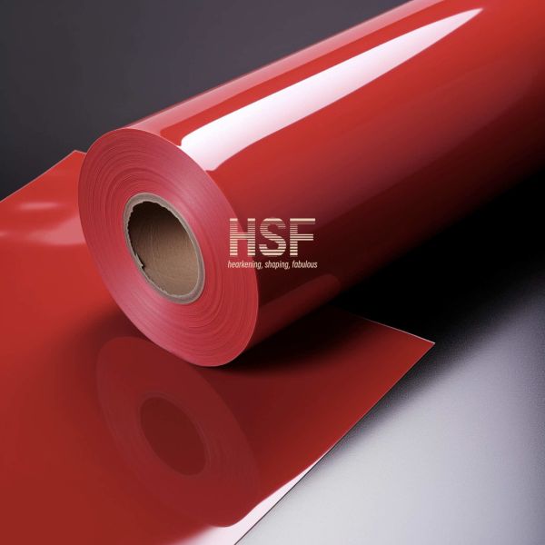 40 μm opaque red PE release film, silicone UV cured, for protective and packaging, tapes, labeling and graphics