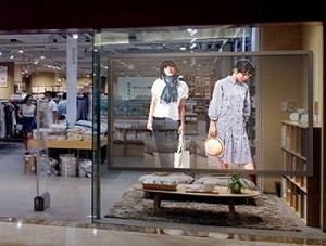 Indoor Transparent Glass Led Display High Brightness / Transparency Fixed In Shopping Mall