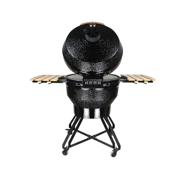 KIMSTONE Kamado BBQ 26 Inches Grande Black Monster XXL Egg Charcoal Barbecue Grill Smoker