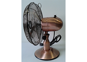 16 inch oscillating desk cooling fan retro antique 3 speed oil rubber bronze