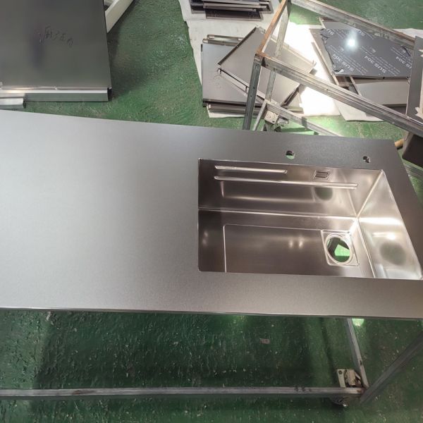 Buy 304 Custom Anti-Scratch Countertop Sink Kitchen Stainless Steel Plate at wholesale prices
