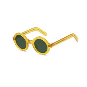 Acetate Polarized Sunglasses Women Men Round Transparent clear Sun Glasses