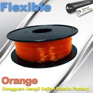 Orange Flexible 3D Printer Filament Consumables With Great Adhesion