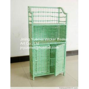 Quality rattan bookshelf rattan storage holder rack door rattan basket rattan furniture for sale